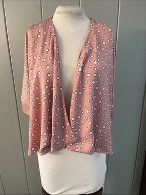 Love Riche Kimono Duster Jacket Pink Polka Dots Romantic Fairy Feminine Artsy
